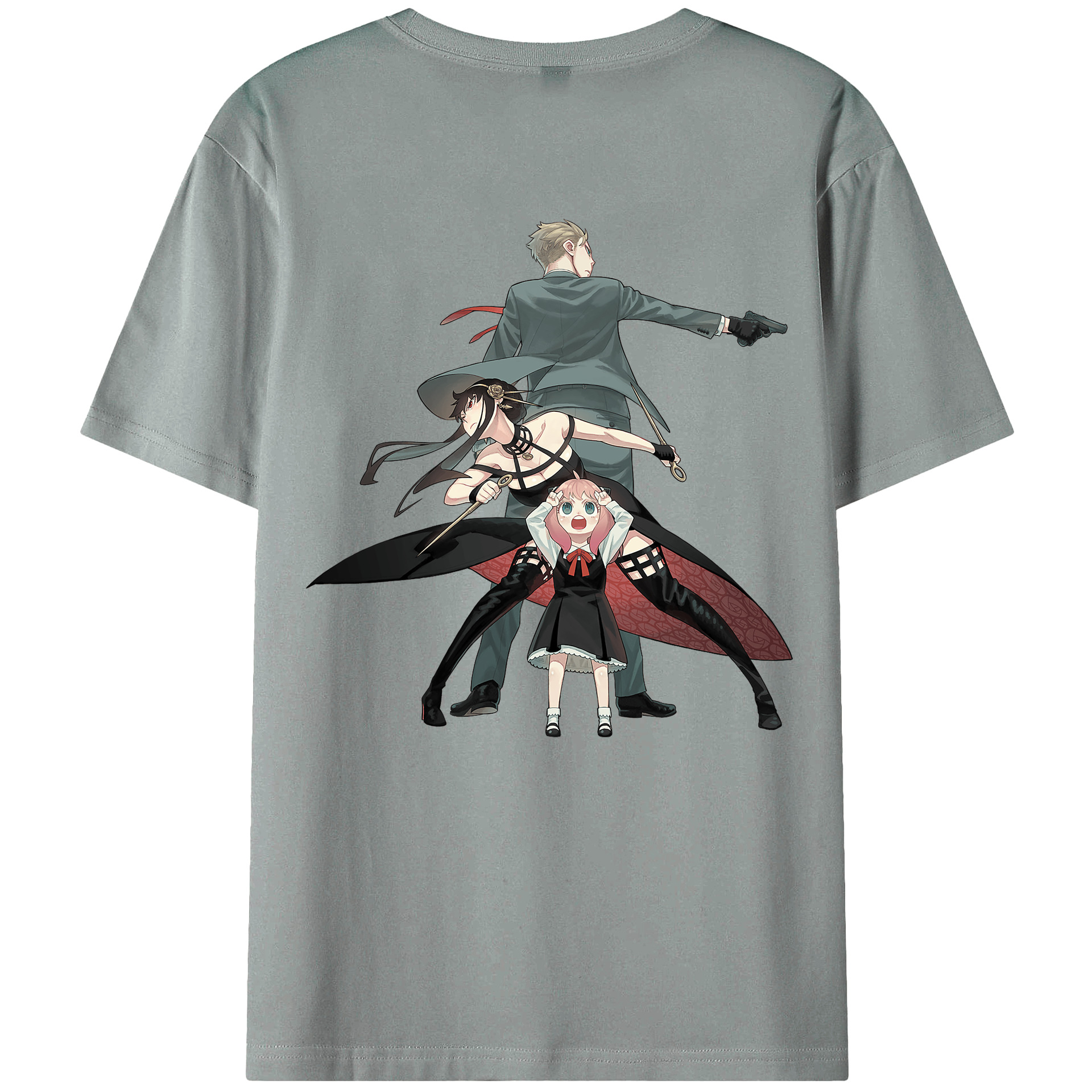 （画像用） SPY×FAMILY间谍家家酒 綿100％ メンズ半袖Tシャツ（バックプリント） 通気性